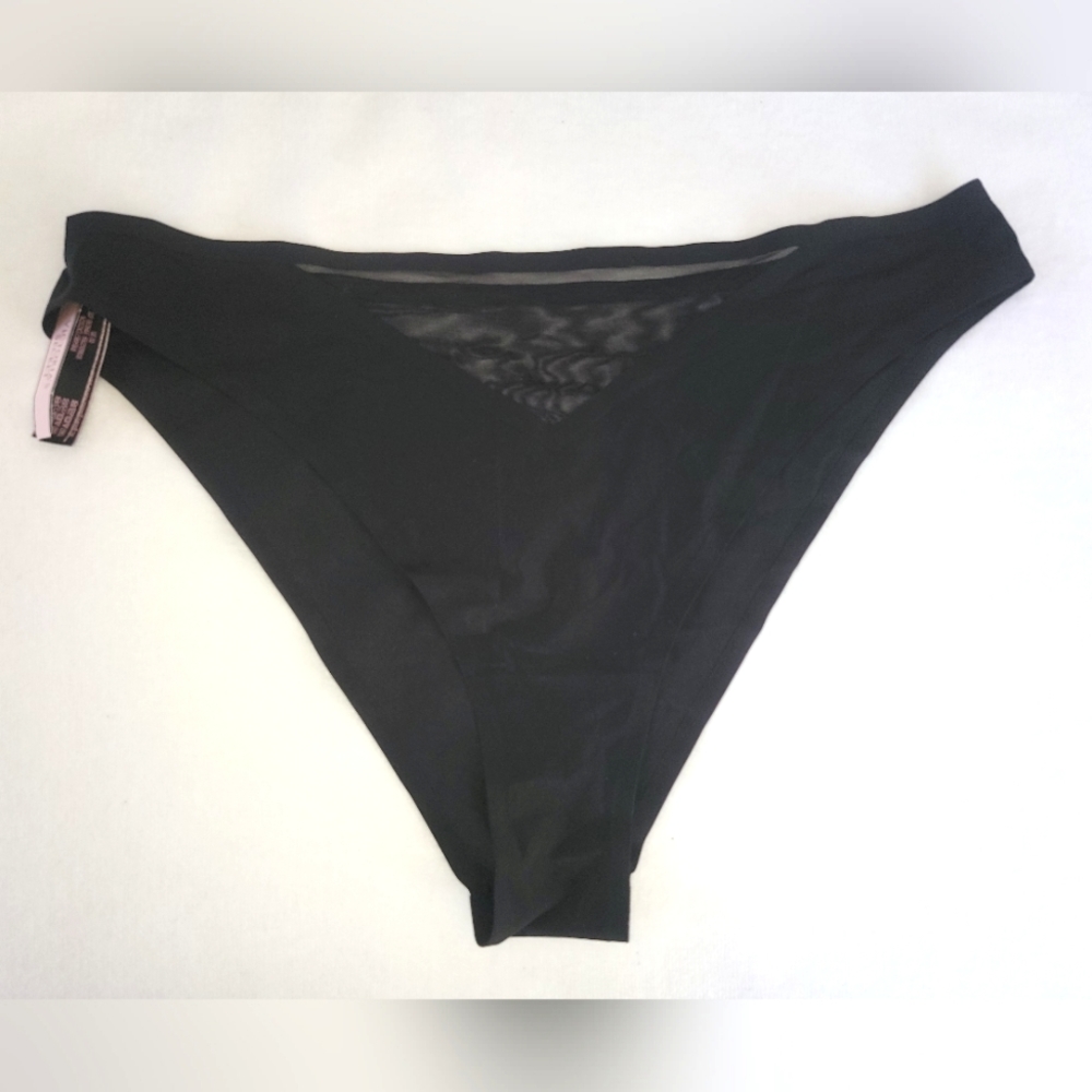 NTW Black No-show Brazilian-cut Panties - Large